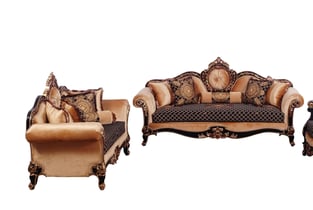 Living Room  Gold, Antique, Silver, Black European Furniture image