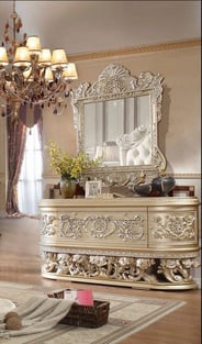 Buy Champagne Homey Design  Bedroom 