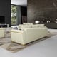 Off White Italian Leather CASTELLO Sofa Set 2Pcs EUROPEAN FURNITURE Contemporary