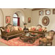 Luxury Silk Chenille Solid Wood Formal Sofa Set 3Pcs Benetti's Sicily Classic