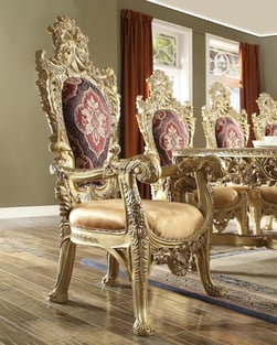 Rich Gold Homey Design  HD-8086-DTSET-9PC Dining Room interior