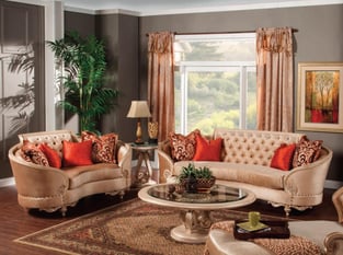 Beige Benneti Benetti's-Rosabella-Loveseat Living Room interior